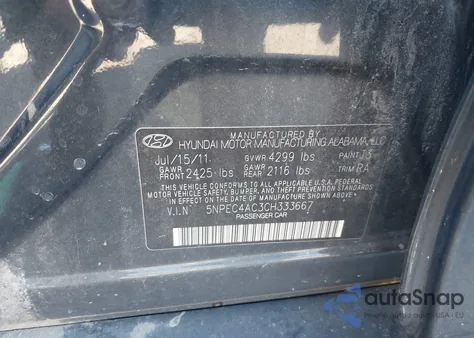 2012 Hyundai Sonata Limited from USA, damaged, VIN 5NPEC4AC3CH333667